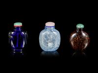 Three Chinese Glass Snuff Bottles