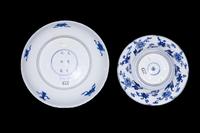 Two Chinese Blue and White Porcelain Plates