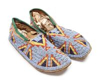 Sioux Beaded Hide Moccasins