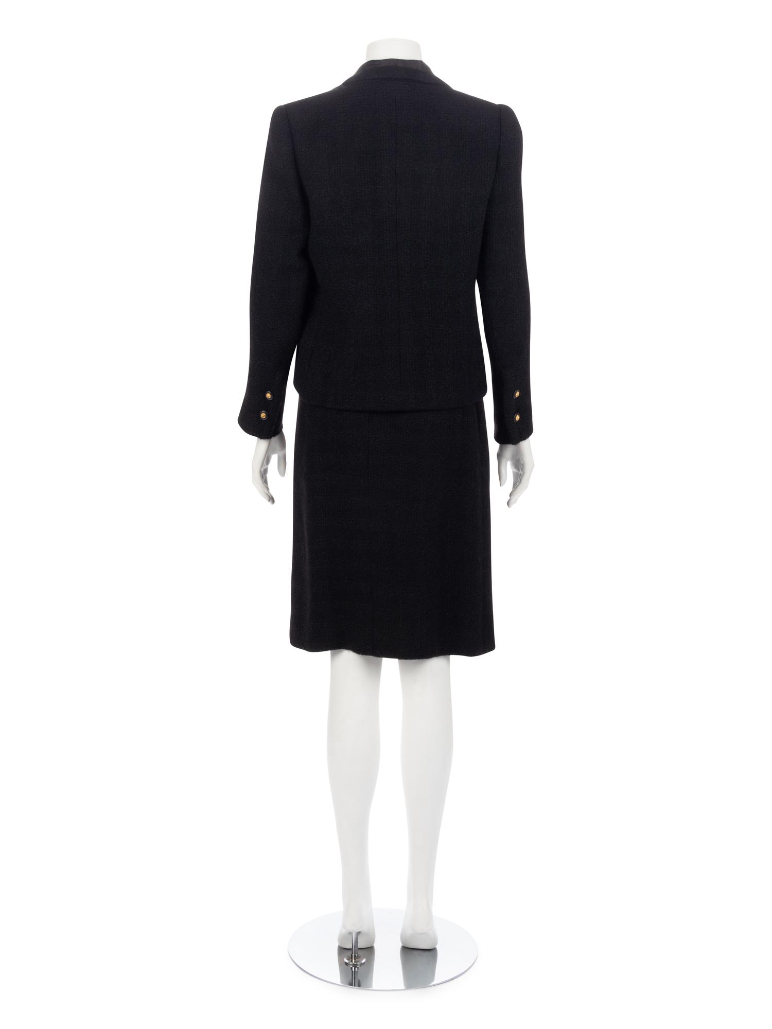 Chanel Black Dress Suit Ensemble,