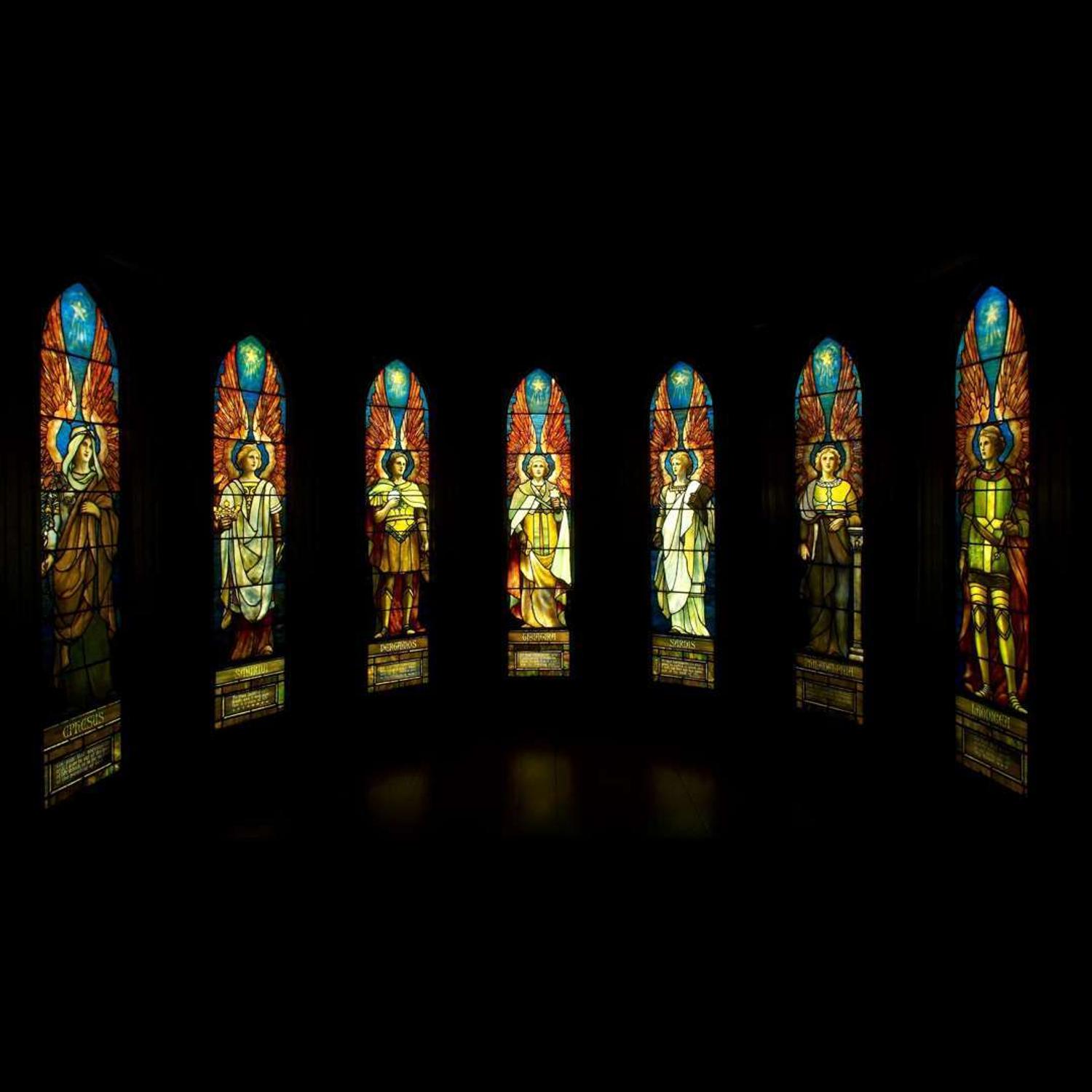 TIFFANY STUDIOS Angels Representing Seven Churches, A Rare Set of Seven Windows, 1902