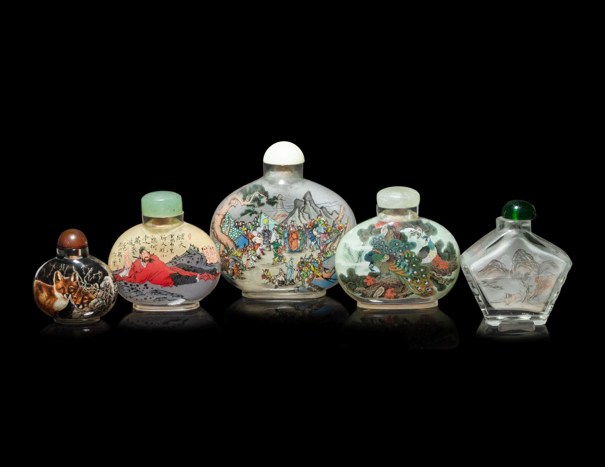 Five Chinese Inside Painted Snuff Bottles