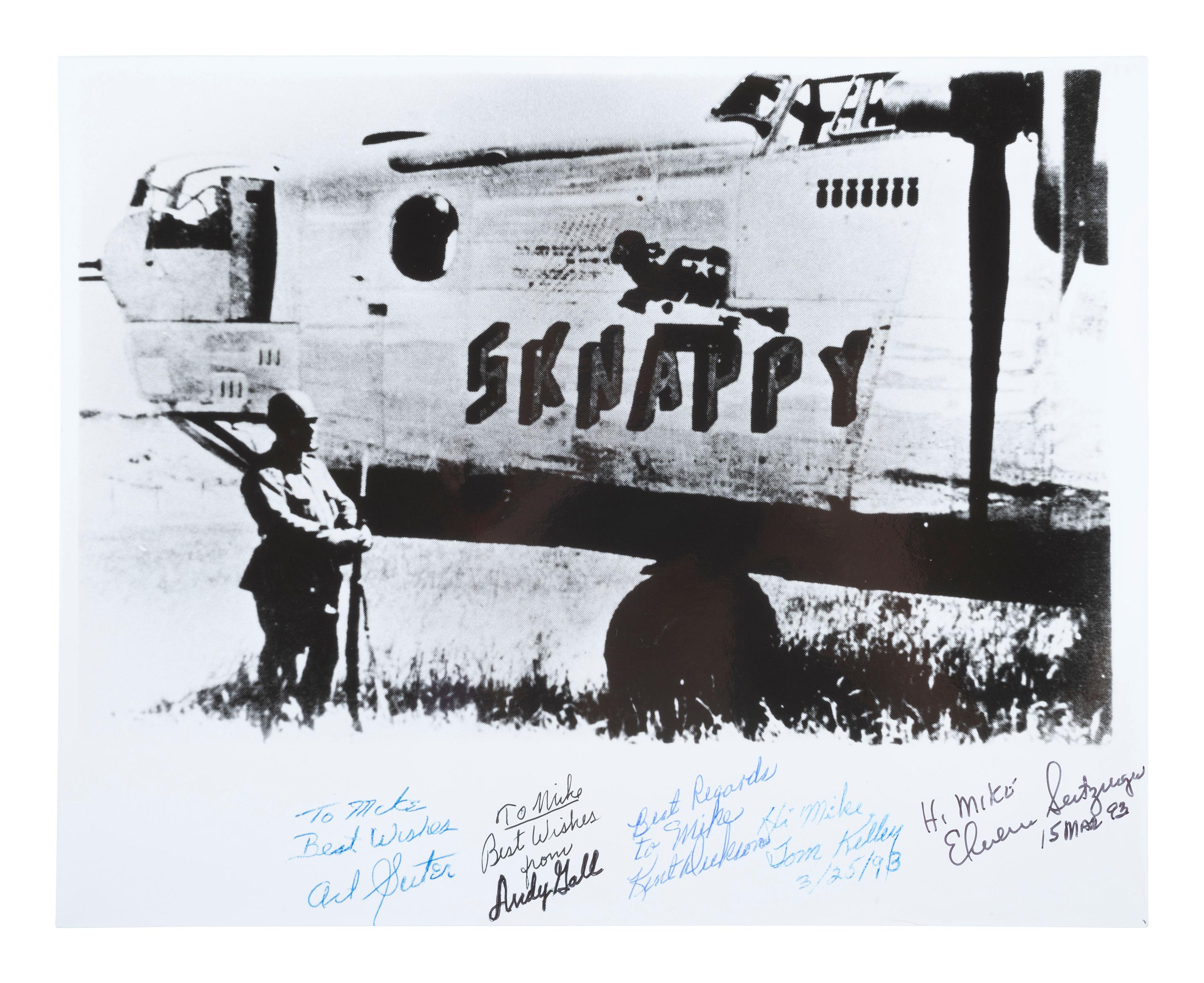 [WWII]. Large group of signatures of American aces and aviators.