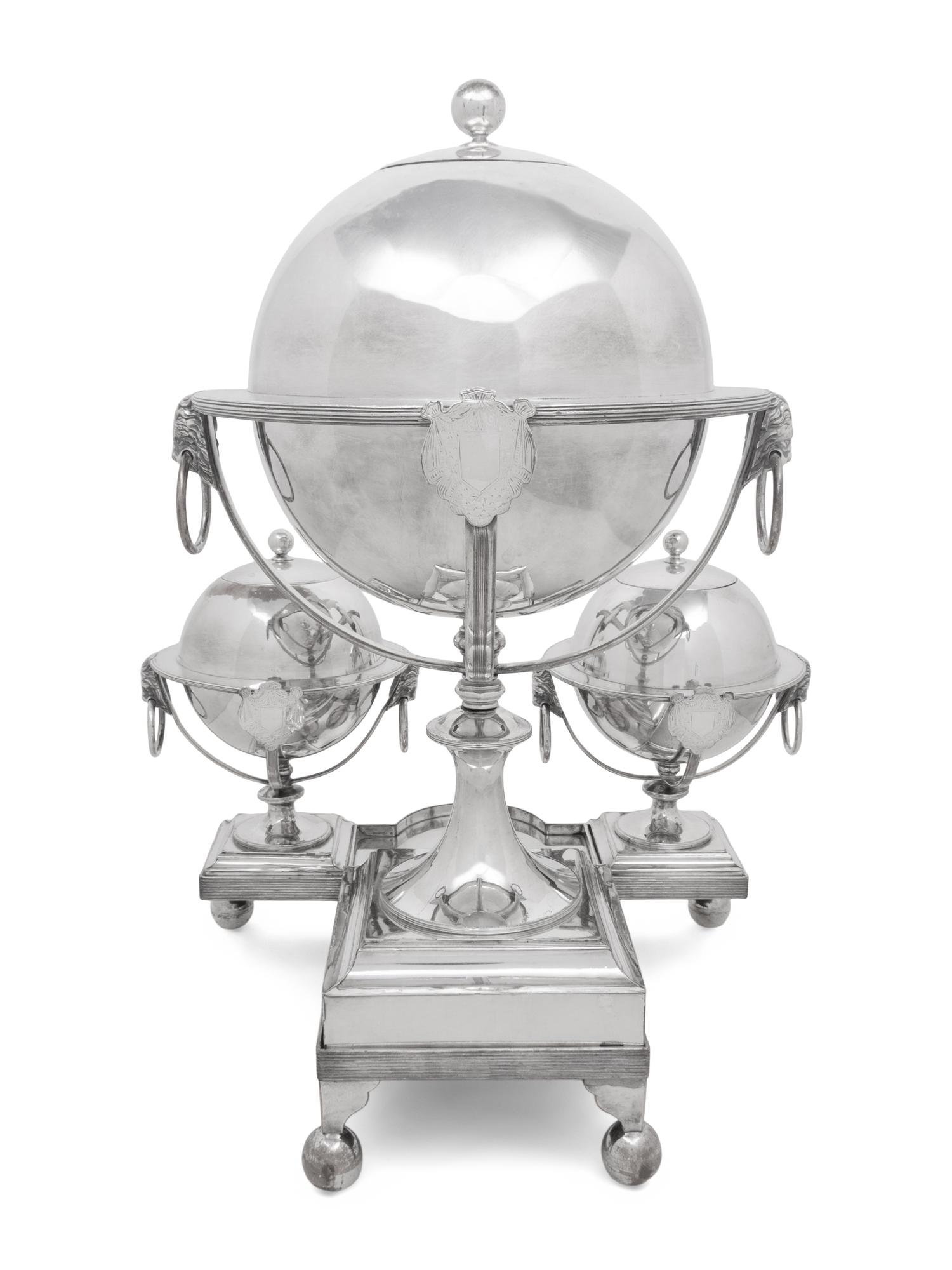 A English Silver-Plate Coffee and Tea Machine