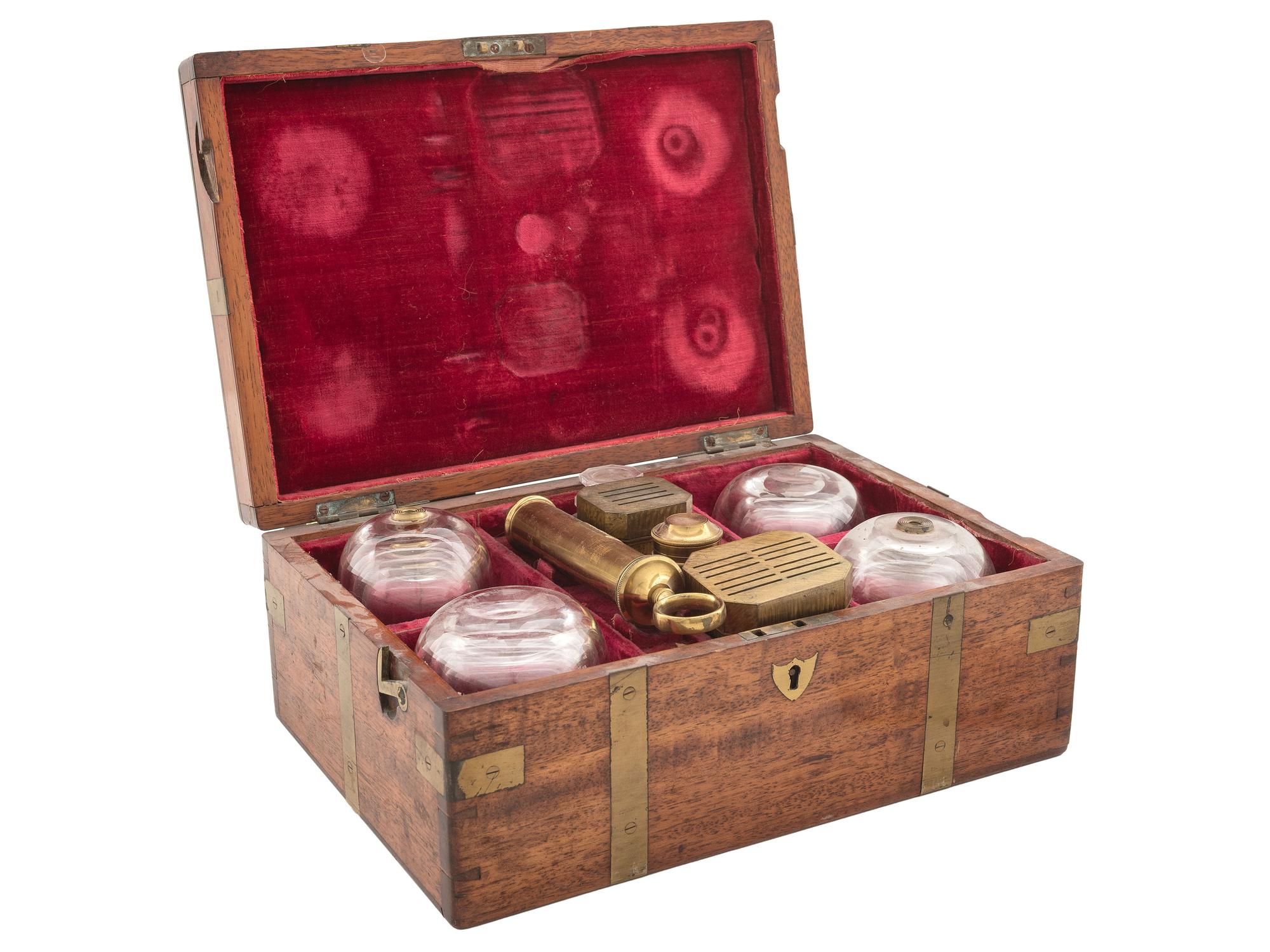 [CIVIL WAR]. Bloodletting kit with instruments by makers including Savigny & Co. and Weiss, London.