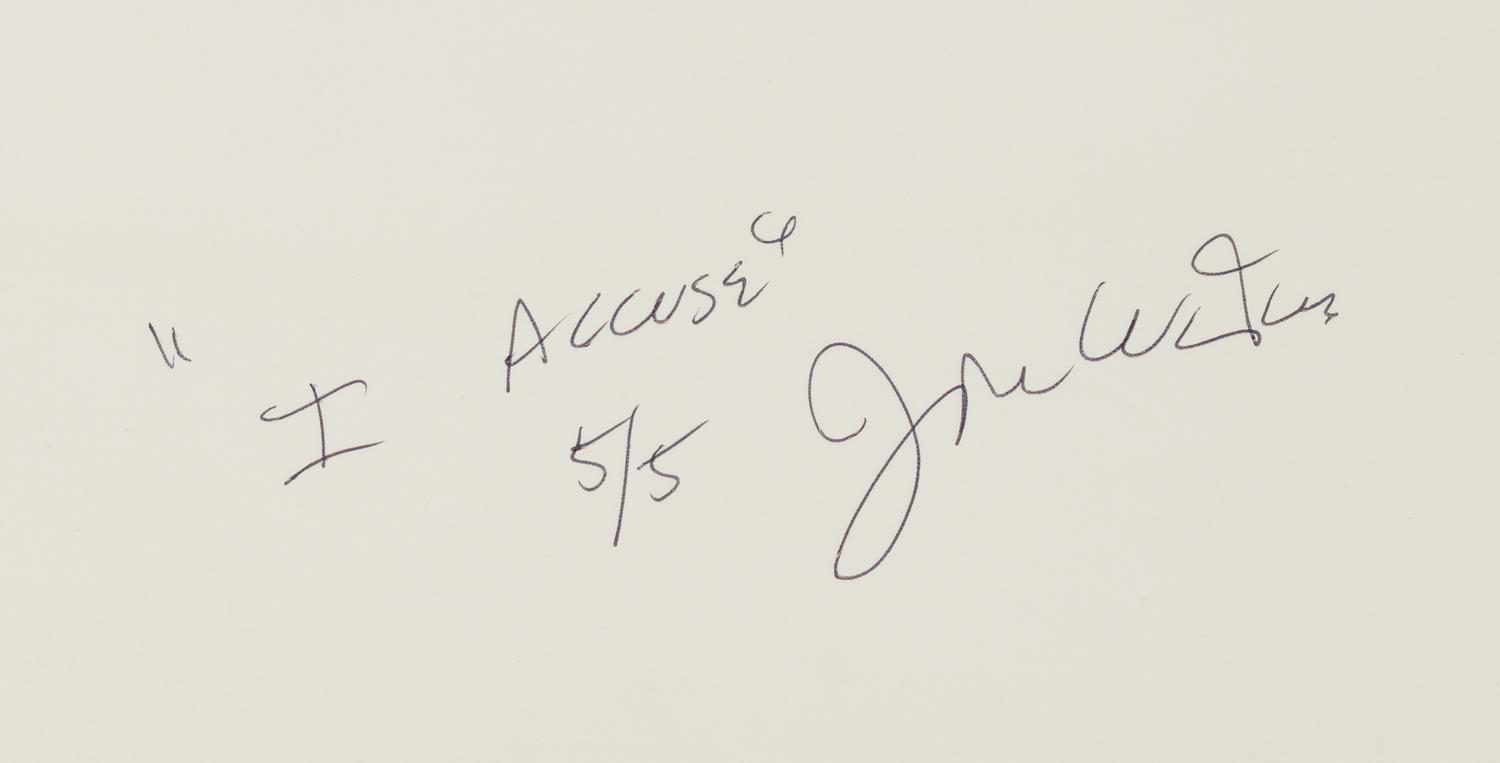 John Waters (born 1946) I Accuse, 2006