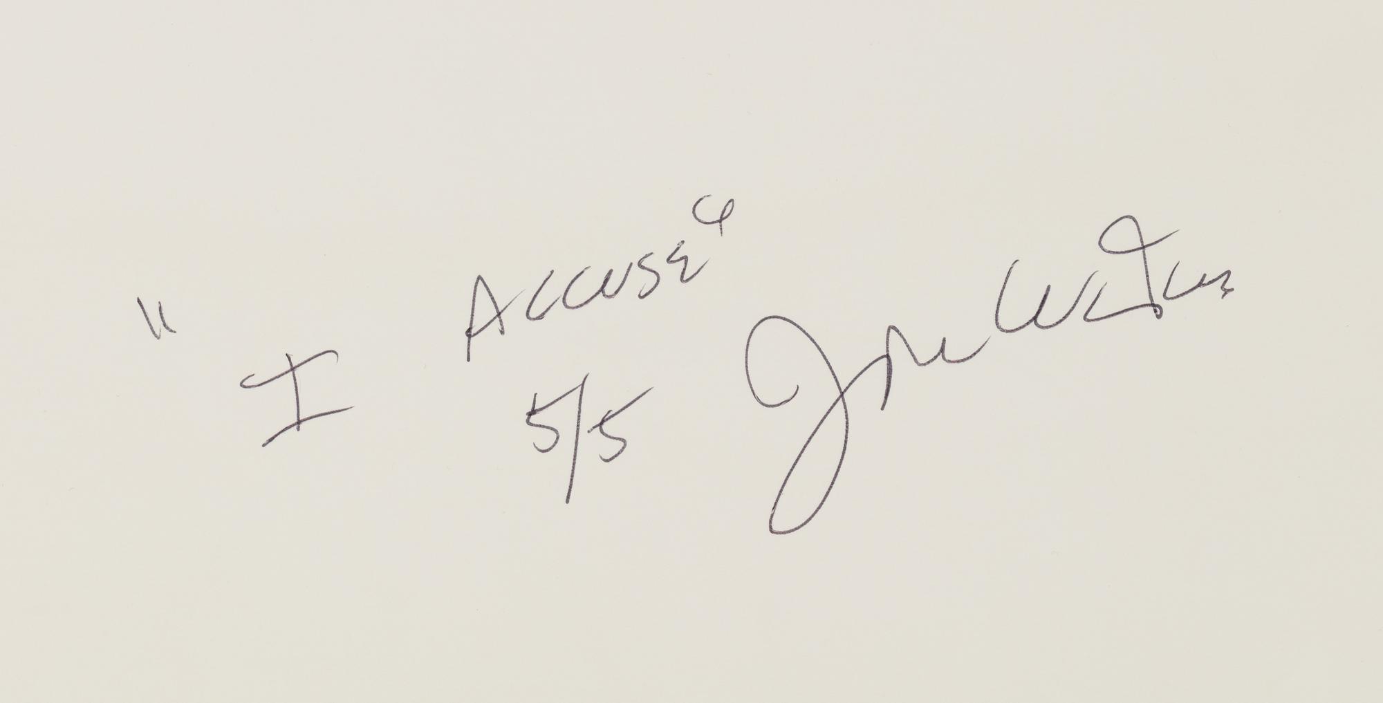 John Waters (born 1946) I Accuse, 2006