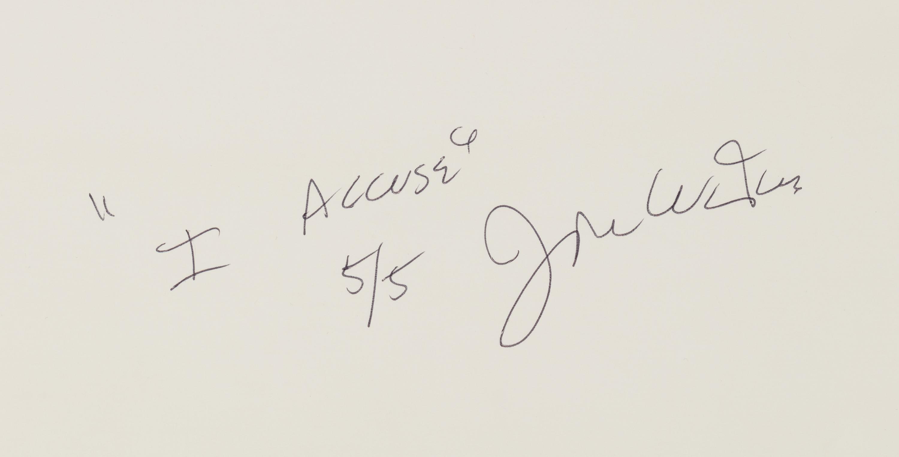 John Waters (born 1946) I Accuse, 2006