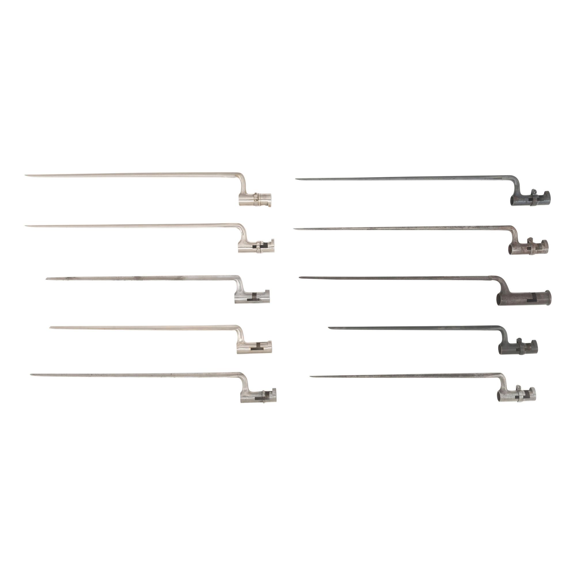 Group of 10 Socket Bayonets