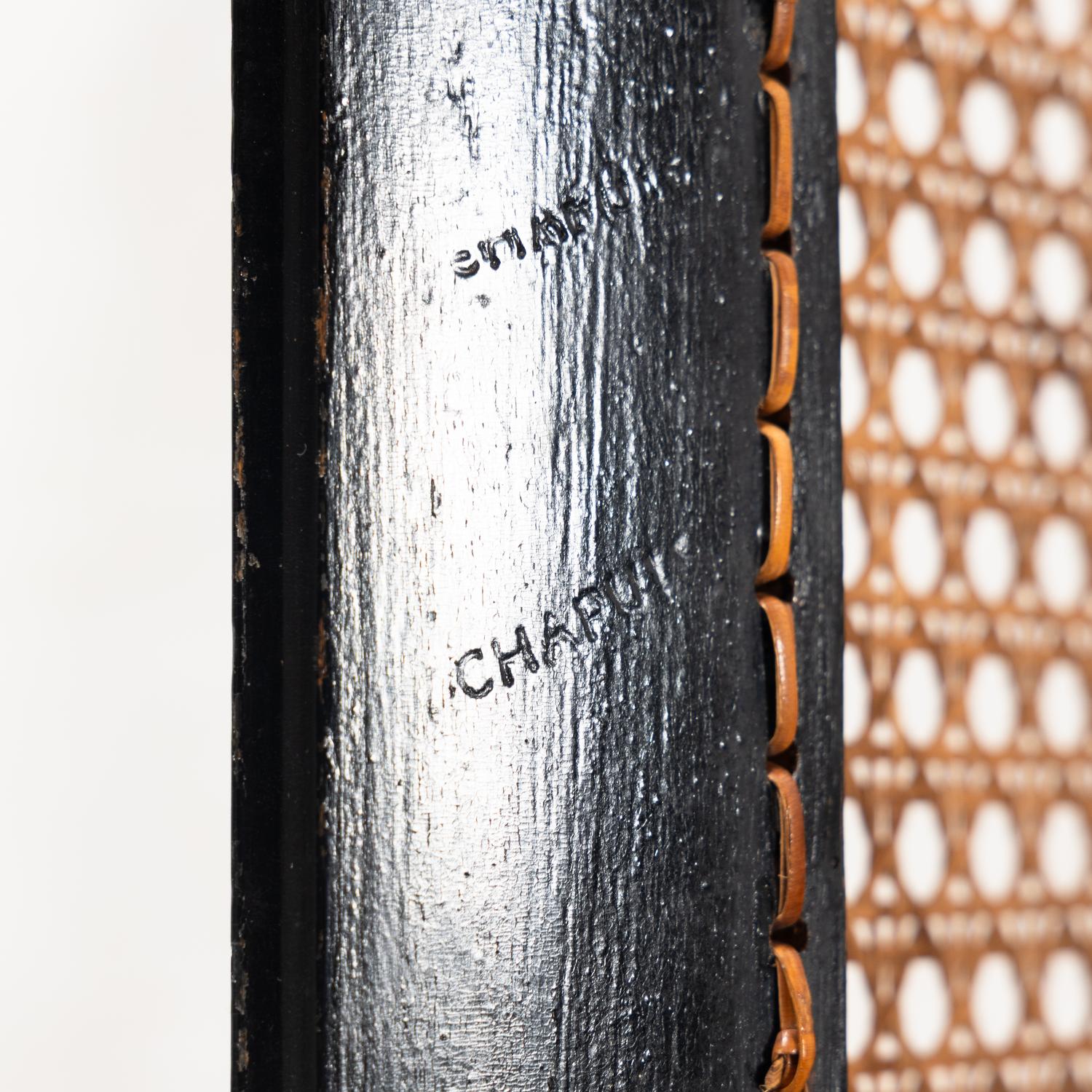 A Consulat Painted, Parcel Gilt and Ebonized Fauteuil