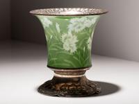 Arts and Crafts Silver Mounted Japanese Porcelain Vase San Francisco, California