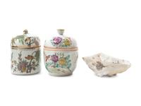 Three Famille Rose Porcelain Articles