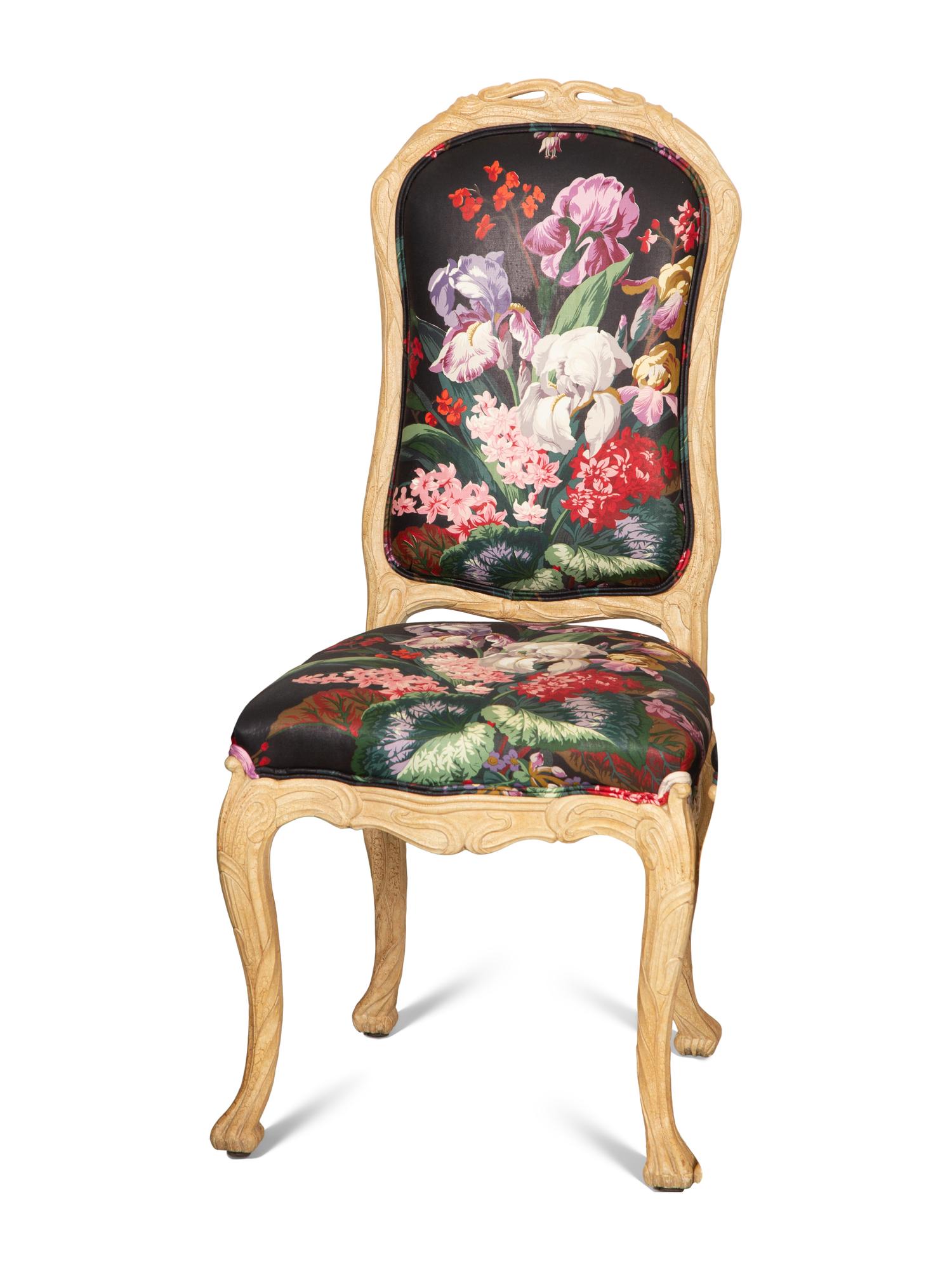 A Set of Ten Louis XV Style Dining Chairs
