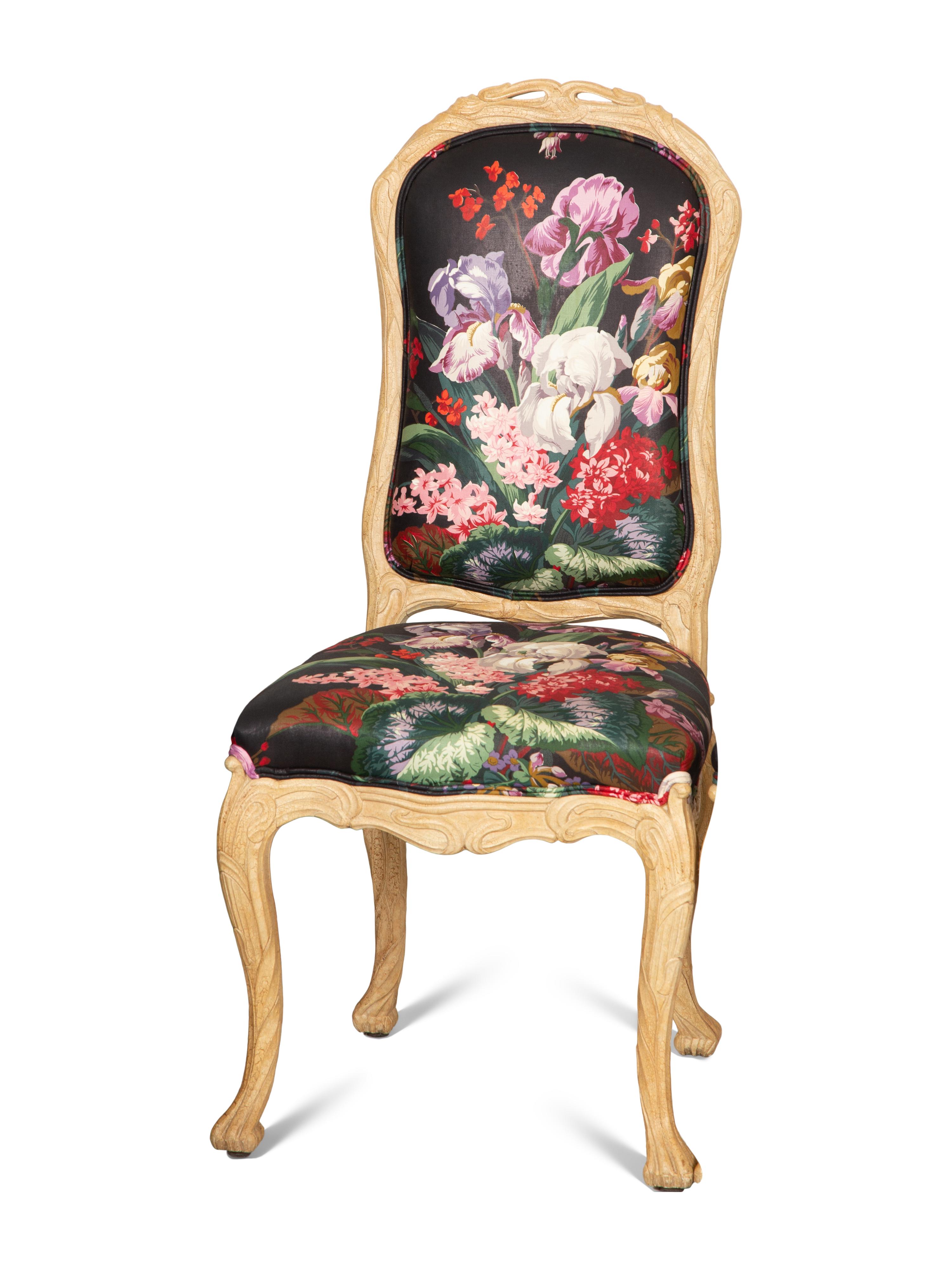 A Set of Ten Louis XV Style Dining Chairs