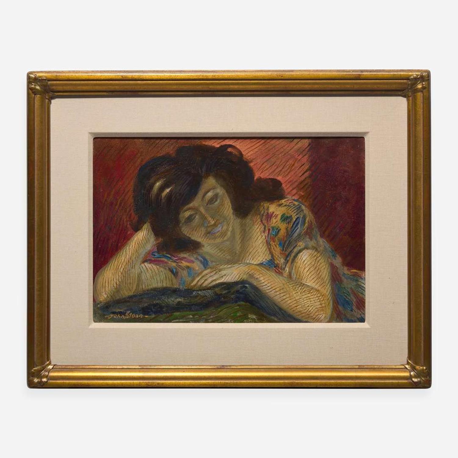 John French Sloan (American, 1871–1951) Girl with Head on Hand