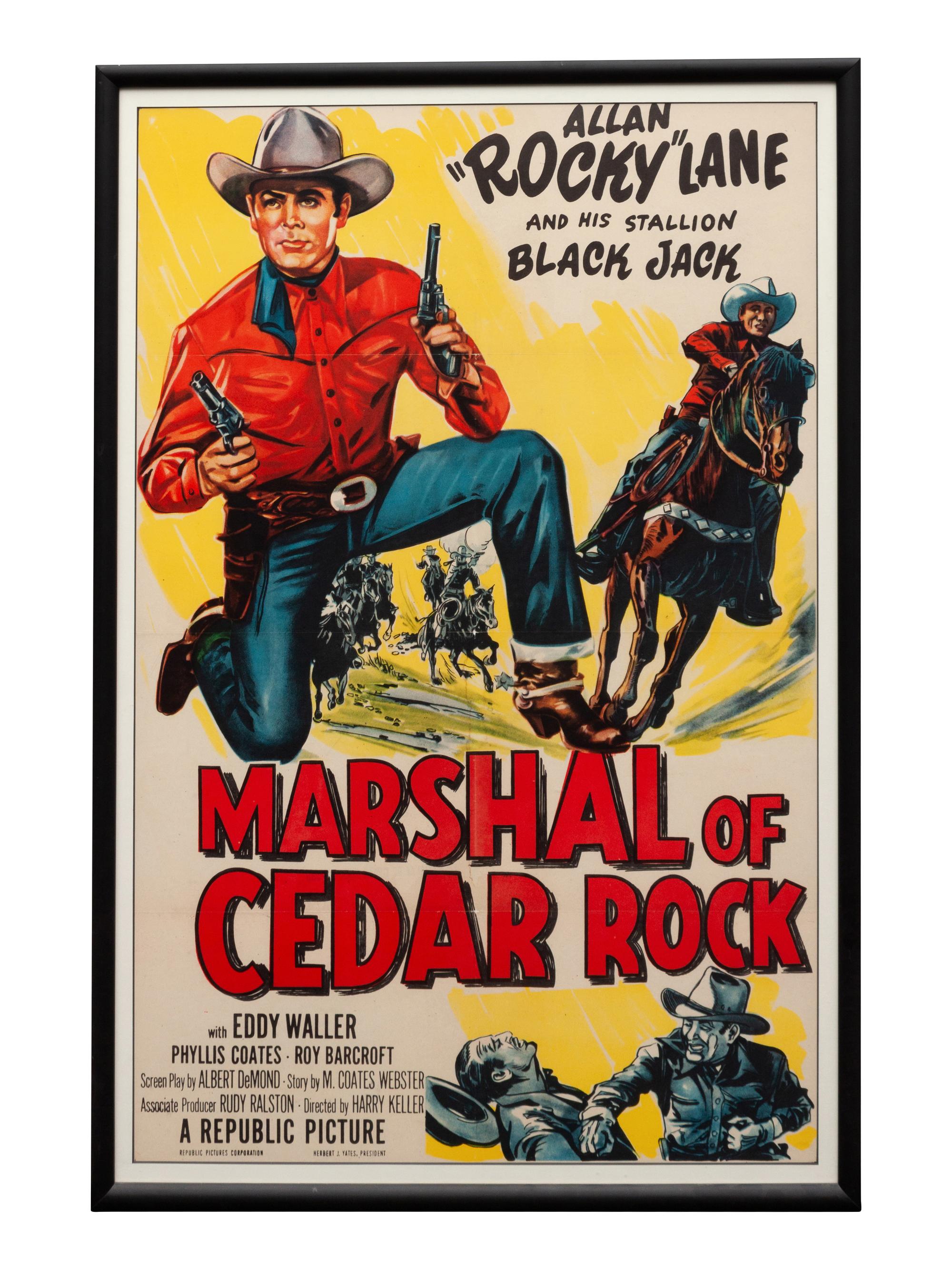 Vintage Movie Poster, Marshal of Cedar Rock