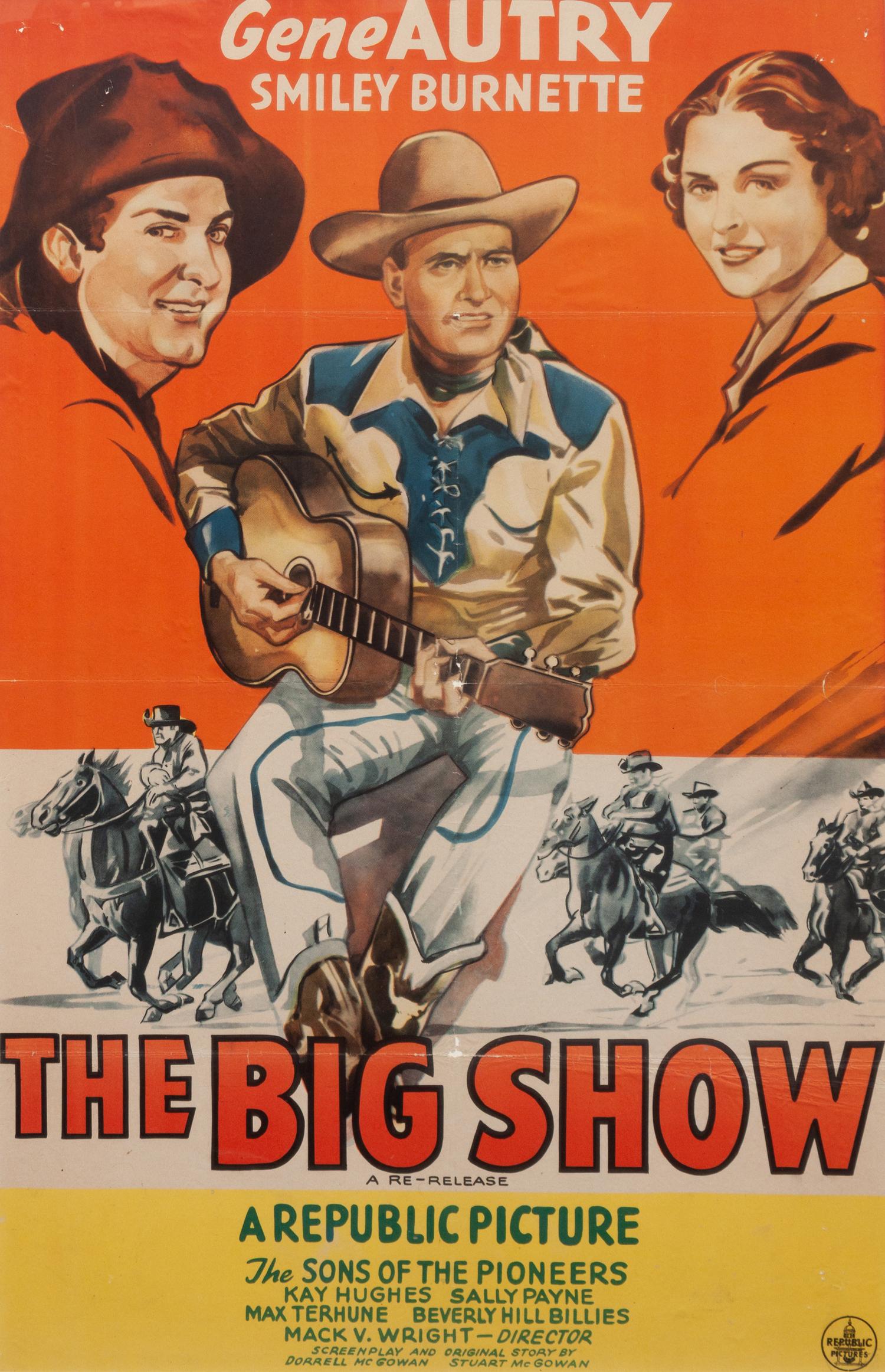 Vintage Movie Poster, The Big Show, Featuring Gene Autry