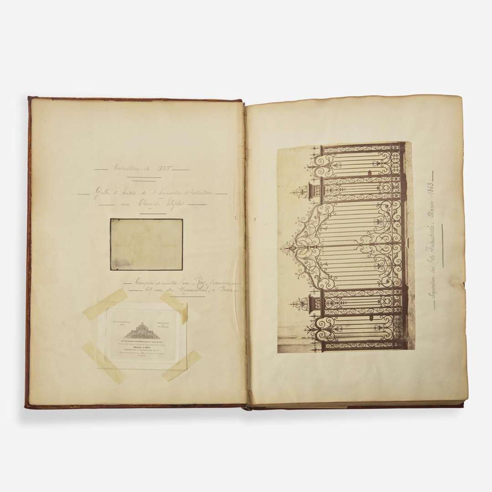 From the Library of Samuel Yellin Scrapbook of Second Empire and Belle Époque Ironwork, France, circa 1910