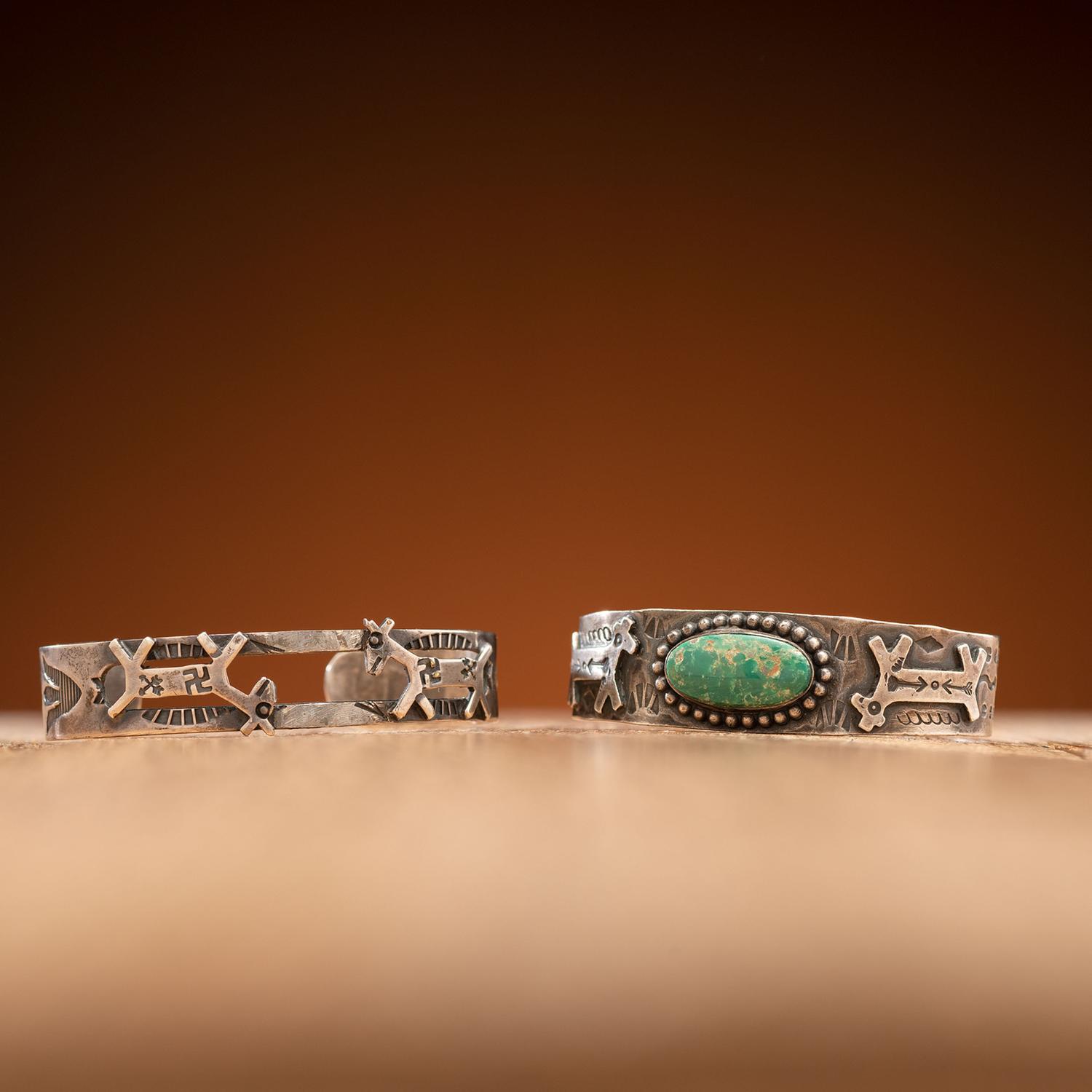 Fred Harvey Era Silver Cuff Bracelets