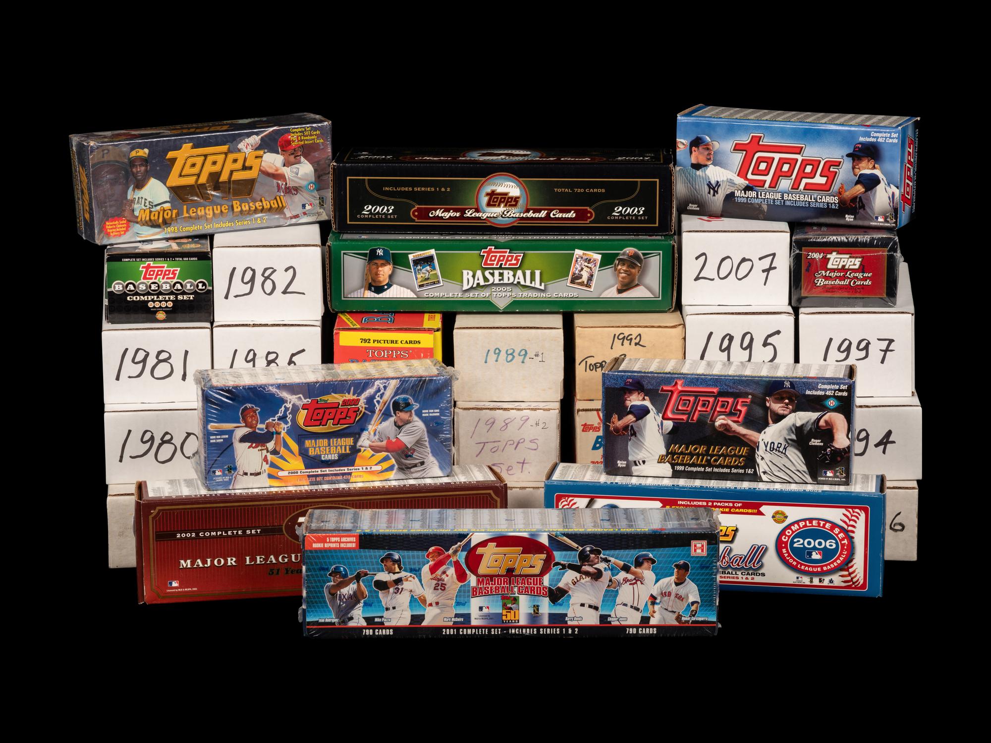 A Run of 1979-2008 Topps Baseball Card Complete Sets,