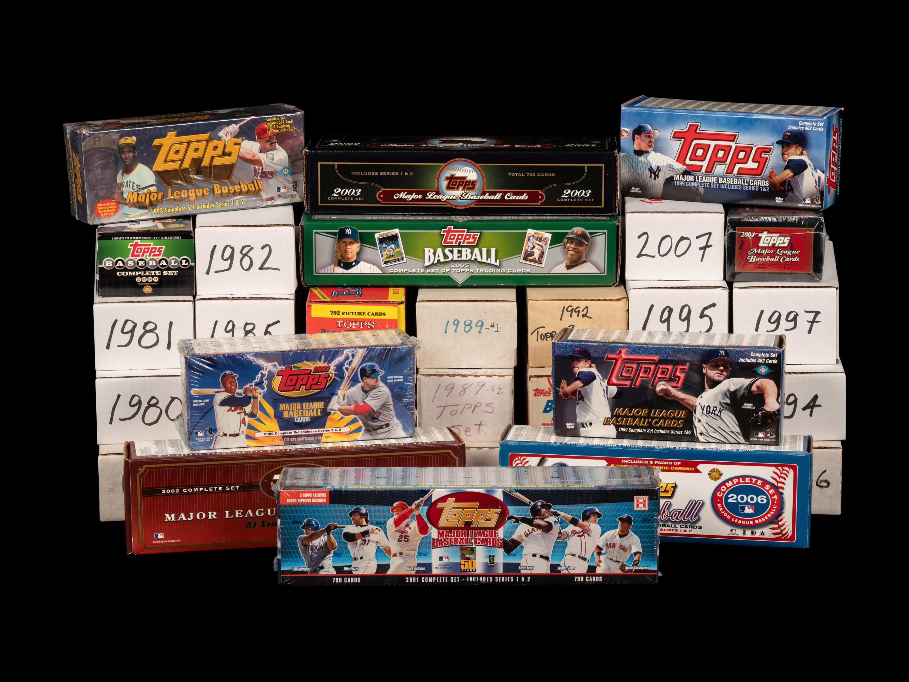 A Run of 1979-2008 Topps Baseball Card Complete Sets,