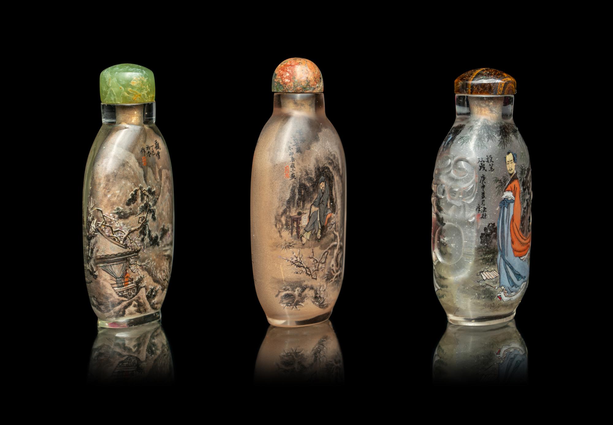 Three Chinese Inside Painted Snuff Bottles