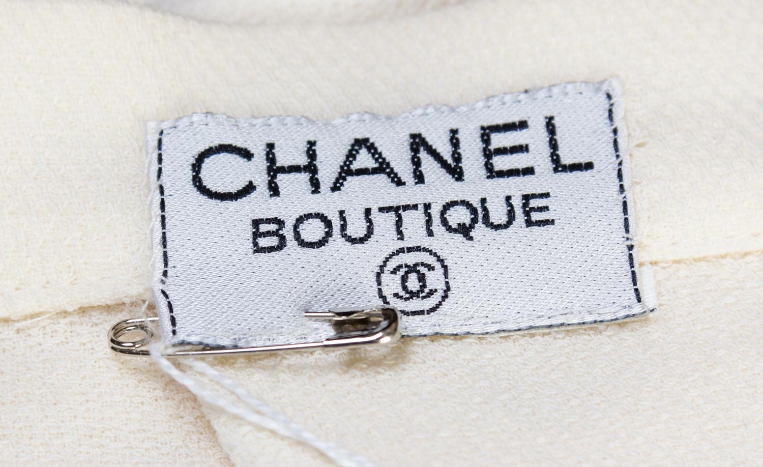 A Chanel Cream Pleated Skirt,