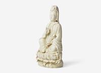 A Chinese Dehua Porcelain Figure of Guanyin Seated