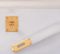 Hermès White Leather Kelly Bag 32cm, 1986