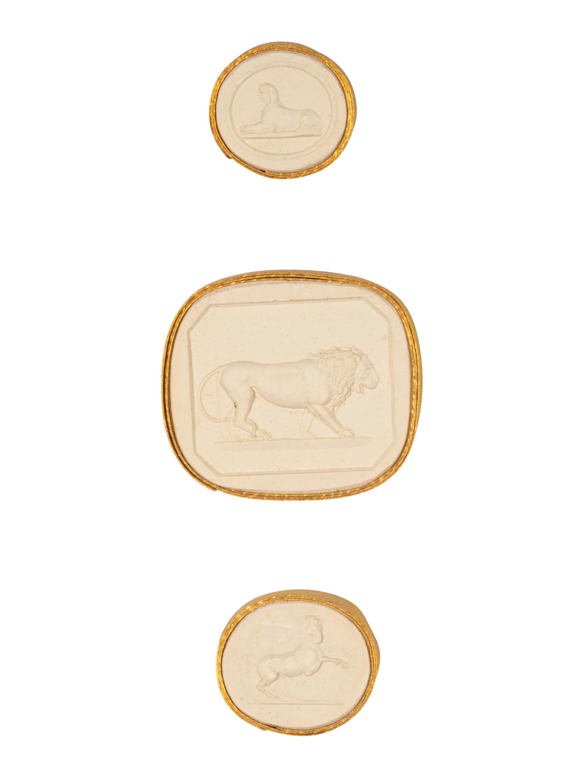 Sixteen Framed Groups of Grand Tour Plaster Intaglios