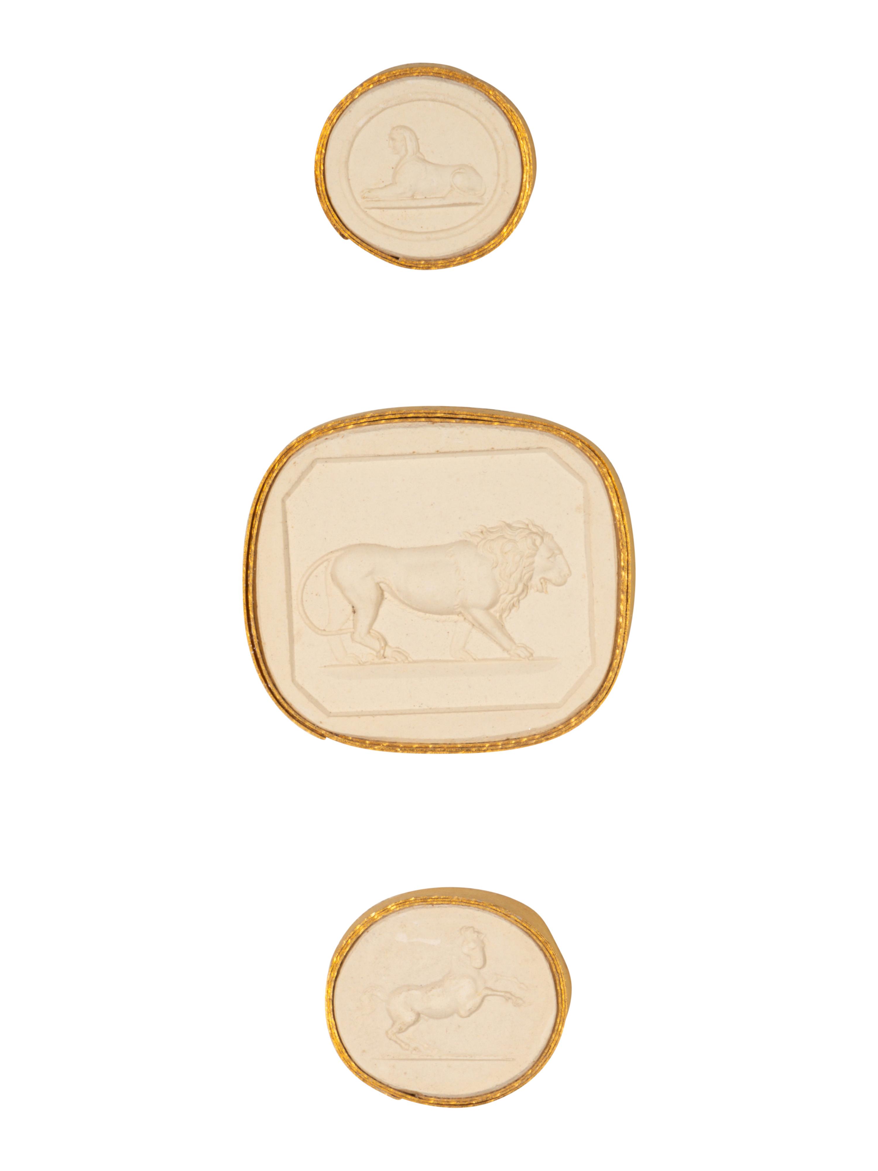 Sixteen Framed Groups of Grand Tour Plaster Intaglios