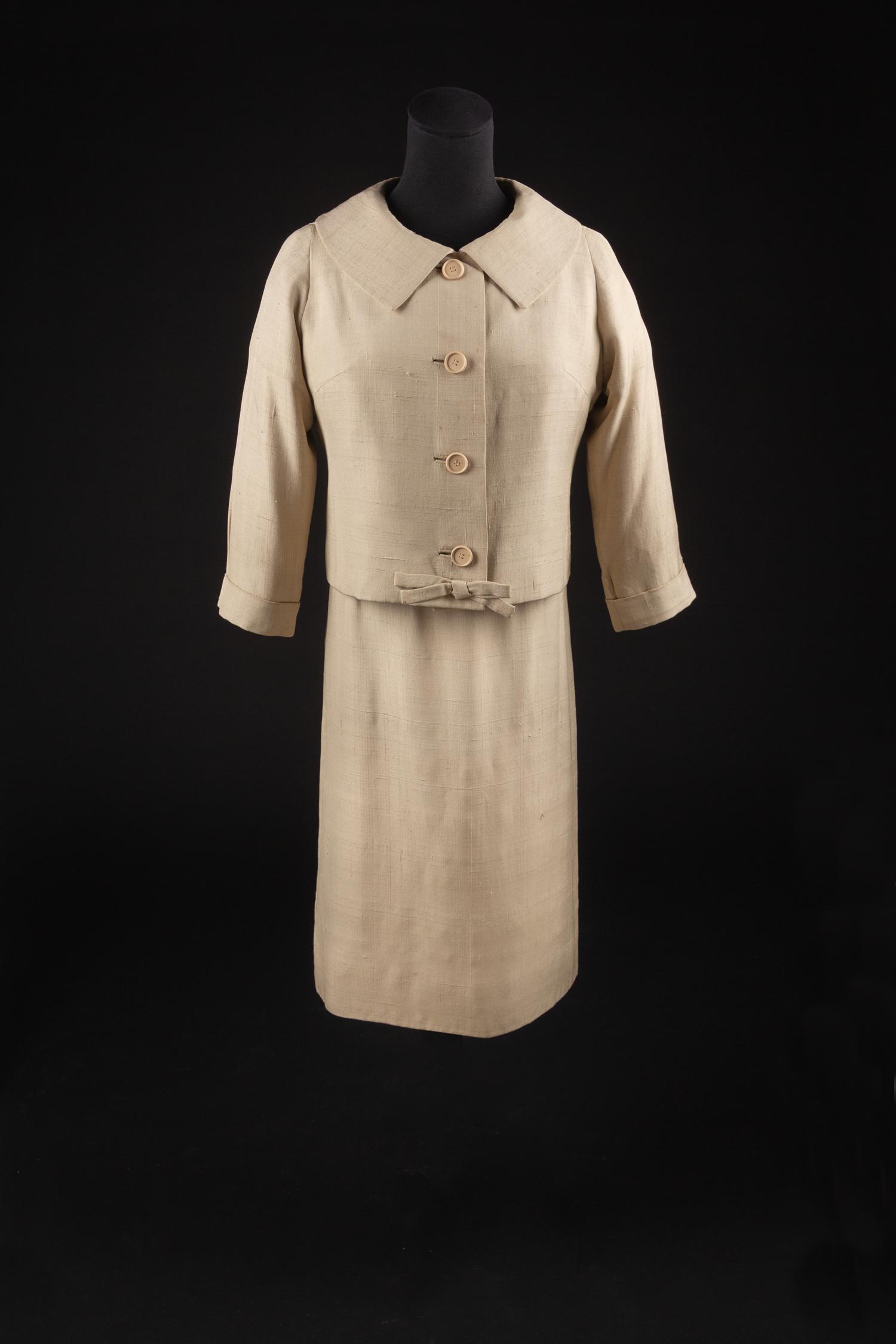 Christian Dior by Yves Saint Laurent Haute Couture Ensemble, Spring/Summer 1958 — Worn by Dame Olivia de Havilland