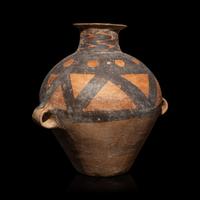 A Chinese Neolithic Painted Pottery Vessel, Majiayao Culture, Banshan Type — 馬家窯文化（半山類型）彩陶雙耳罐