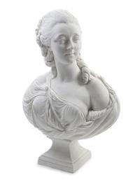 A French Parian Ware Bust Height 24 inches. — AFTER AUGUSTIN PAJOU, 19TH CENTURY