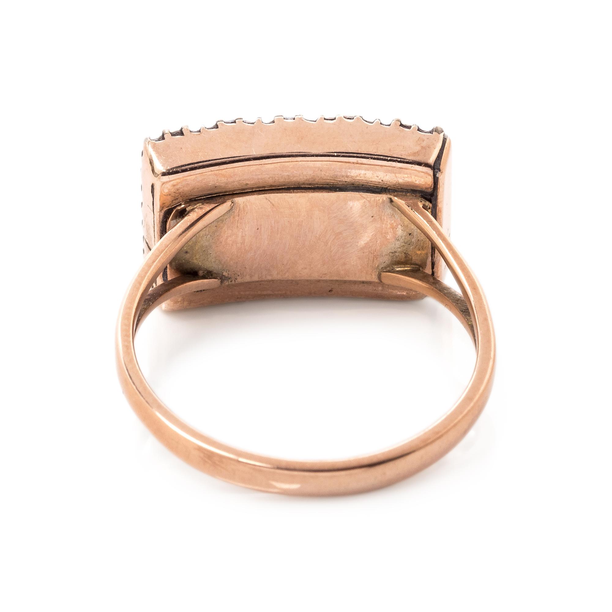 VICTORIAN, PEARL MOURNING RING