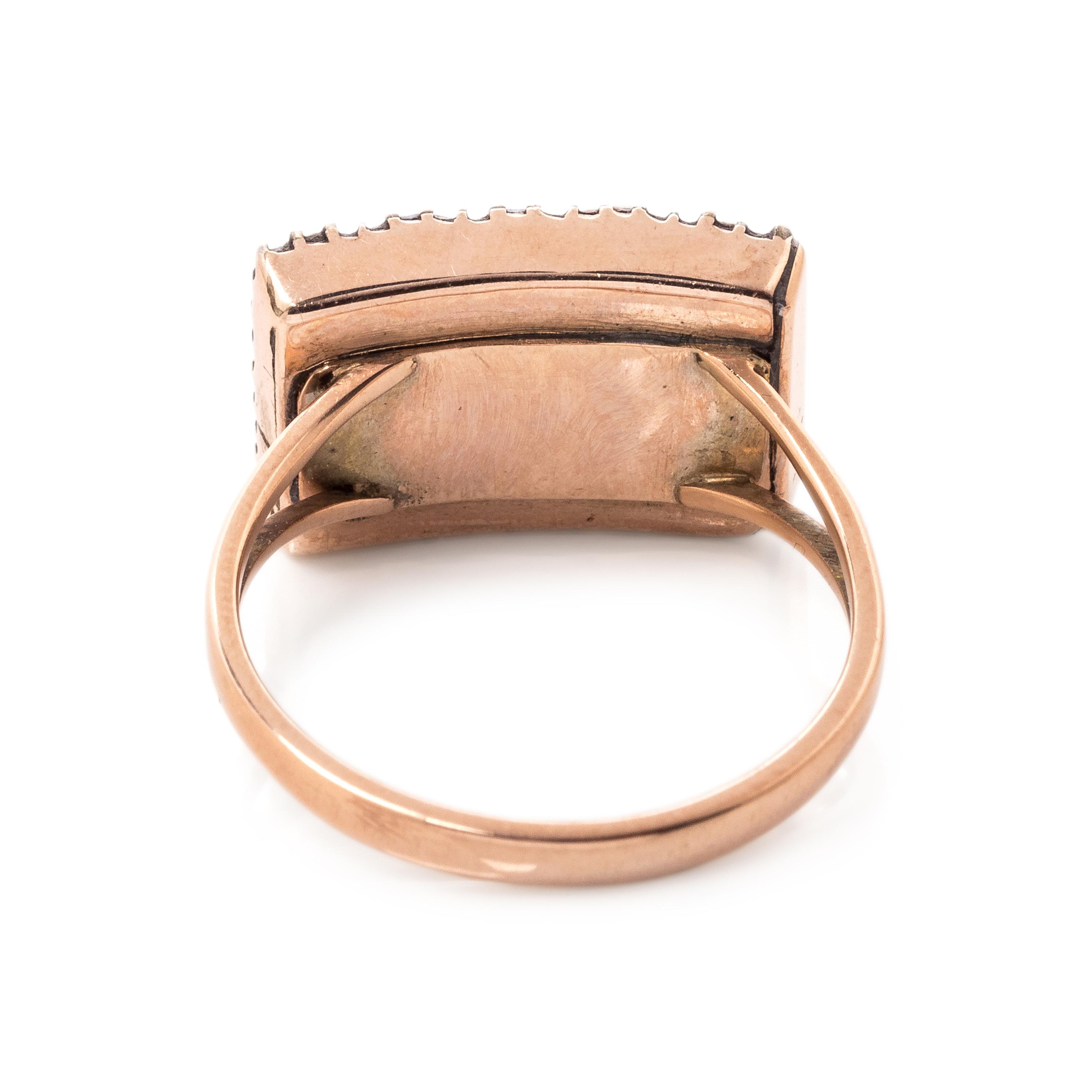 VICTORIAN, PEARL MOURNING RING