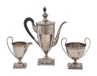 An American Silver Three-Piece Coffee Service