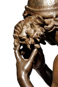 Jean-Baptiste Carpeaux (French, 1827-1875) | 19th Century | Le jeune pêcheur à la coquille | bronze | signed JB Carpeaux and with Propriété Carpeaux stamp | Height 35 1/2 x width 15 5/8 x depth 18 5/8 inches.