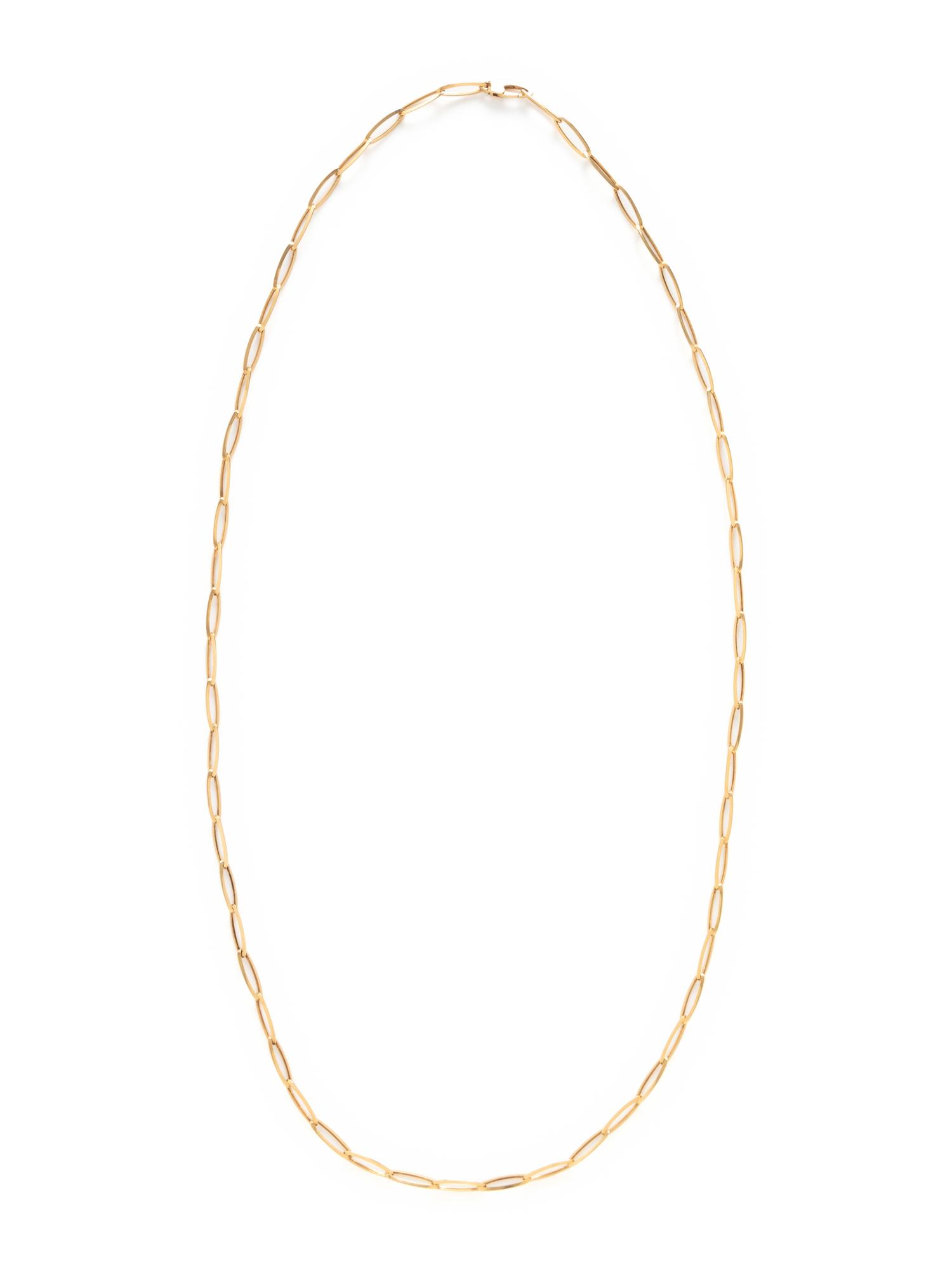 YELLOW GOLD PAPERCLIP LINK NECKLACE