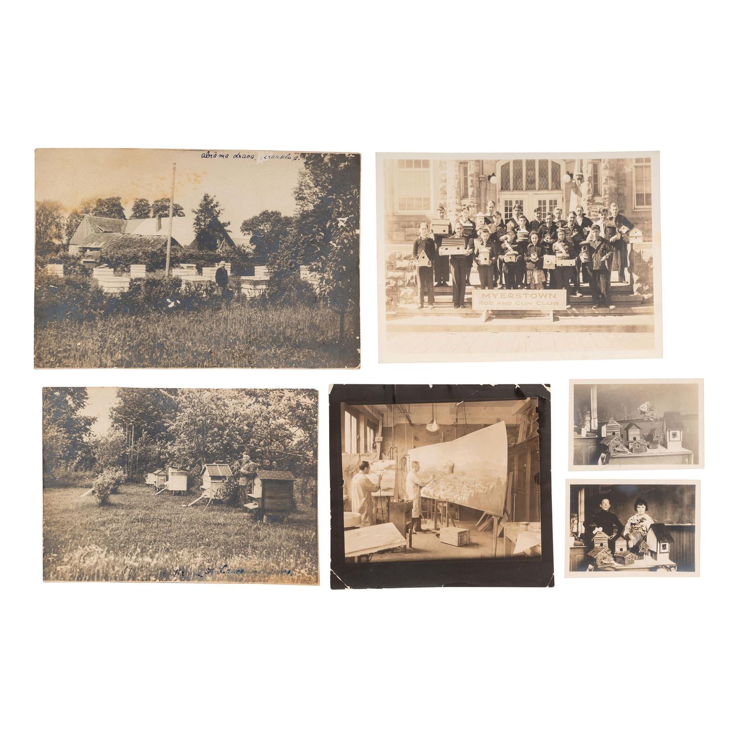[EARLY PHOTOGRAPHY - TRAVEL & LEISURE]. A collection of 100+ photographs mostly featuring natural scenery and hobbyists enjoying their crafts, including: