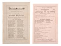 [MUSIC]. A group of tickets, handbills, and programs from the Fisk Jubilee Singers, comprising: