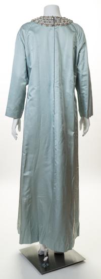 A Malcolm Starr Pale Blue Silk Caftan, Size 14.