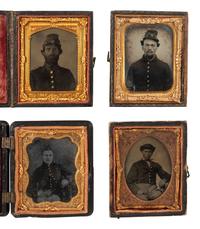 [CIVIL WAR]. 6 ninth plate portraits of soldiers, incl. 2 portraits of possibly the same soldier.