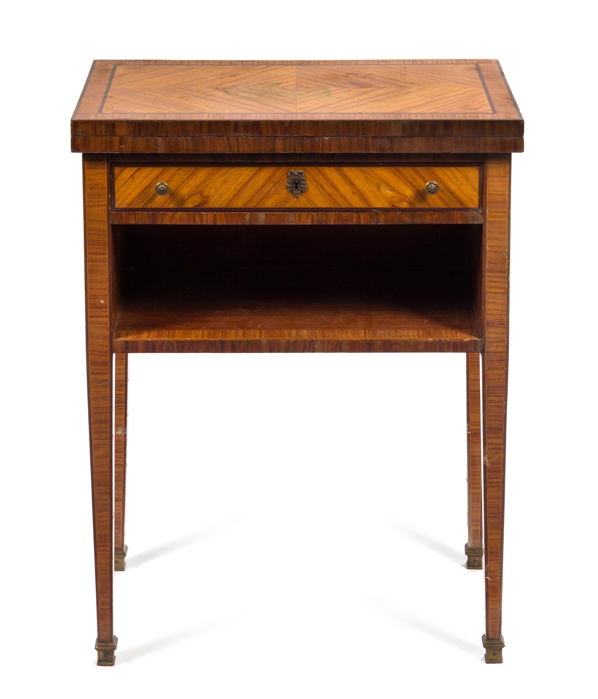 A Louis XVI Style Fruitwood Table a Ecrire Height 31 x width 24 x depth 14 inches. — PAUL SORMANI, PARIS, CIRCA 1900