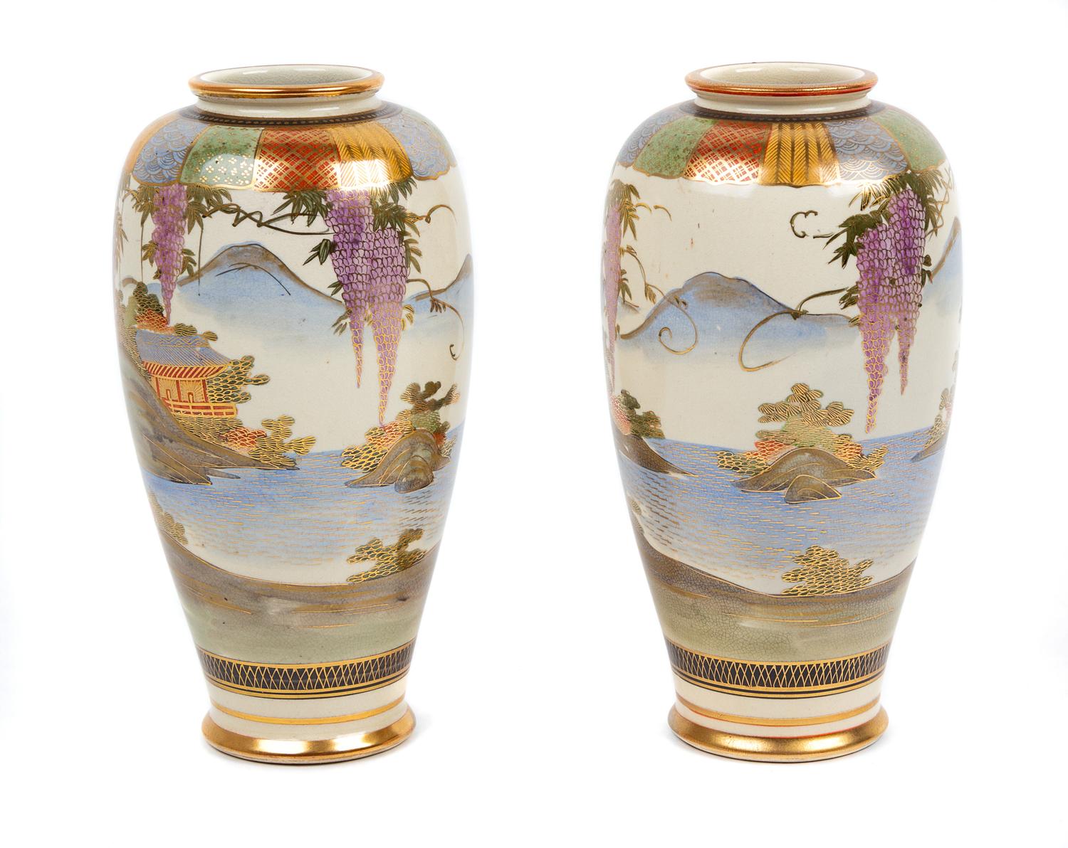 A Pair of Japanese Satsuma Vases