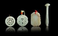 Four Celadon Jade Articles