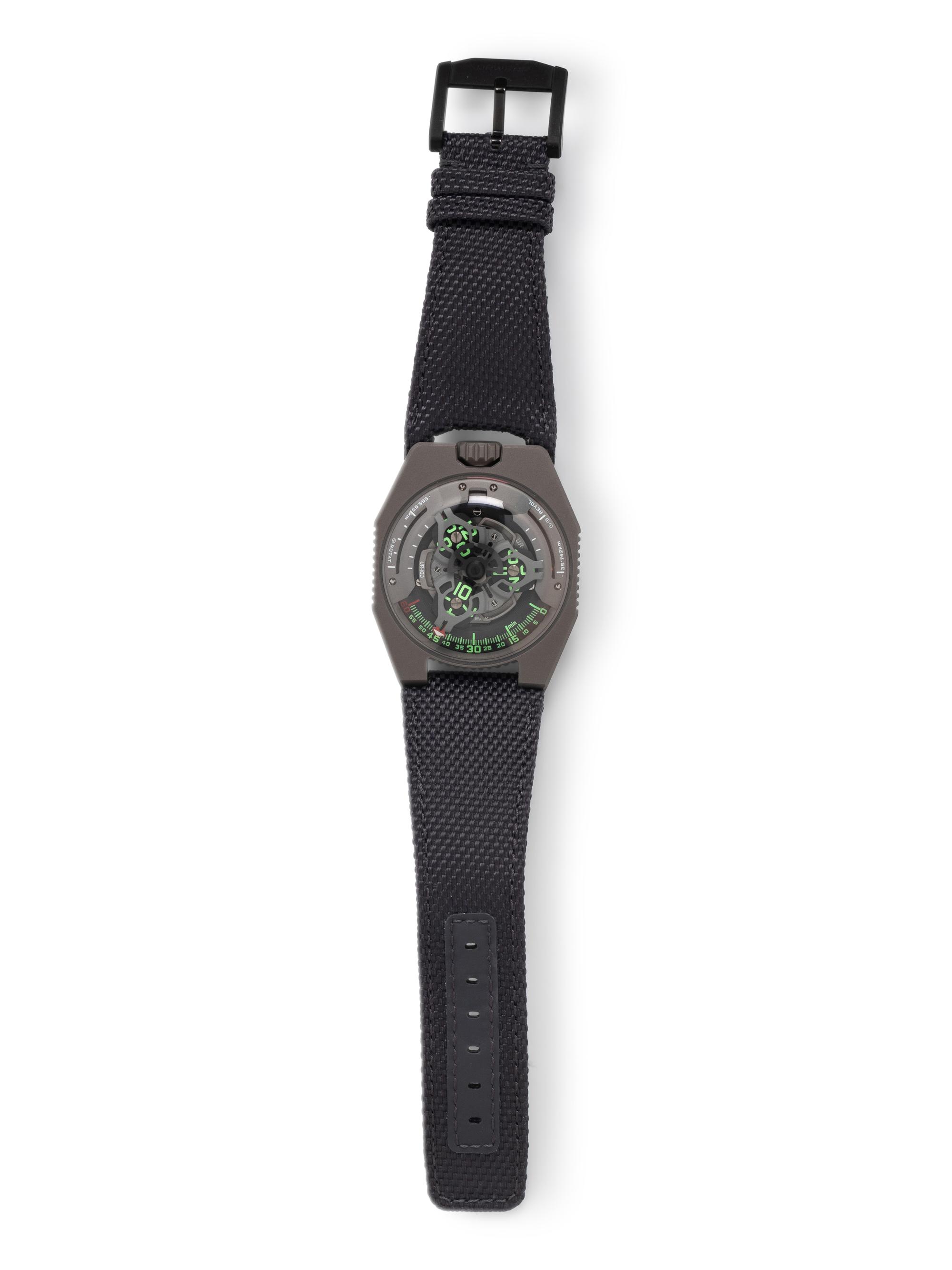 URWERK, REF. UR-100 TITANIUM 'GUNMETAL' WATCH