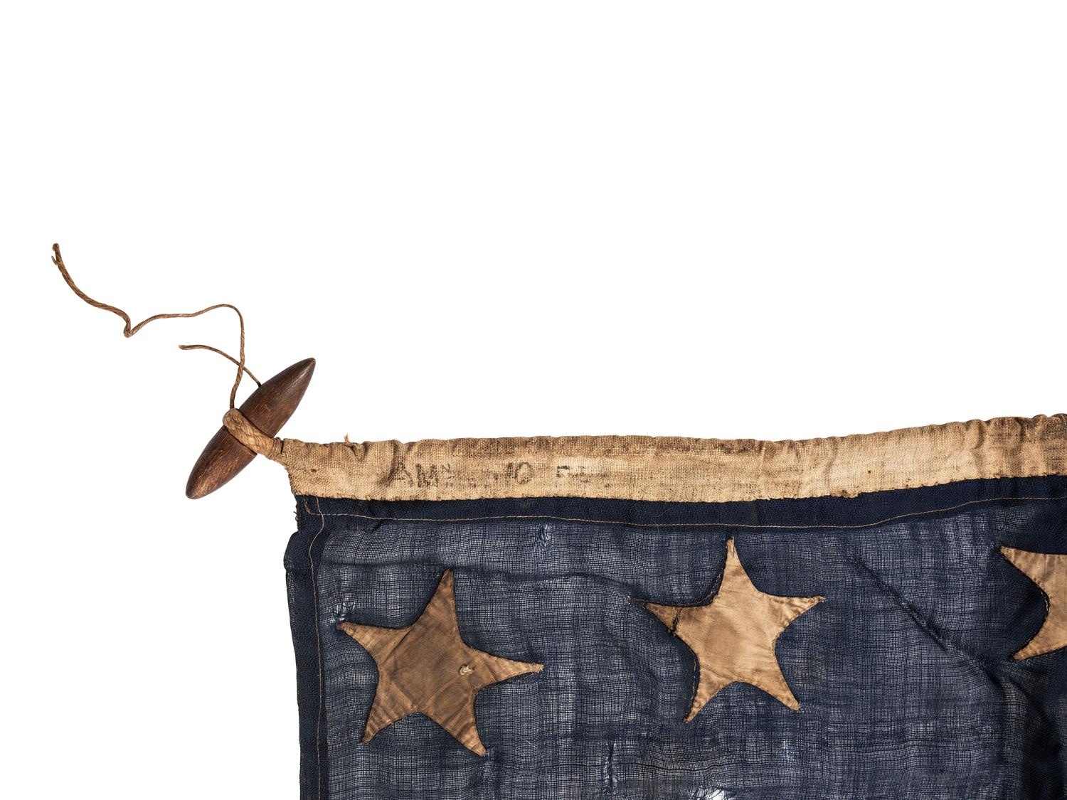 [CIVIL WAR]. 34-star American flag from the George P. Hunt Estate. Ca 1861-1863.
