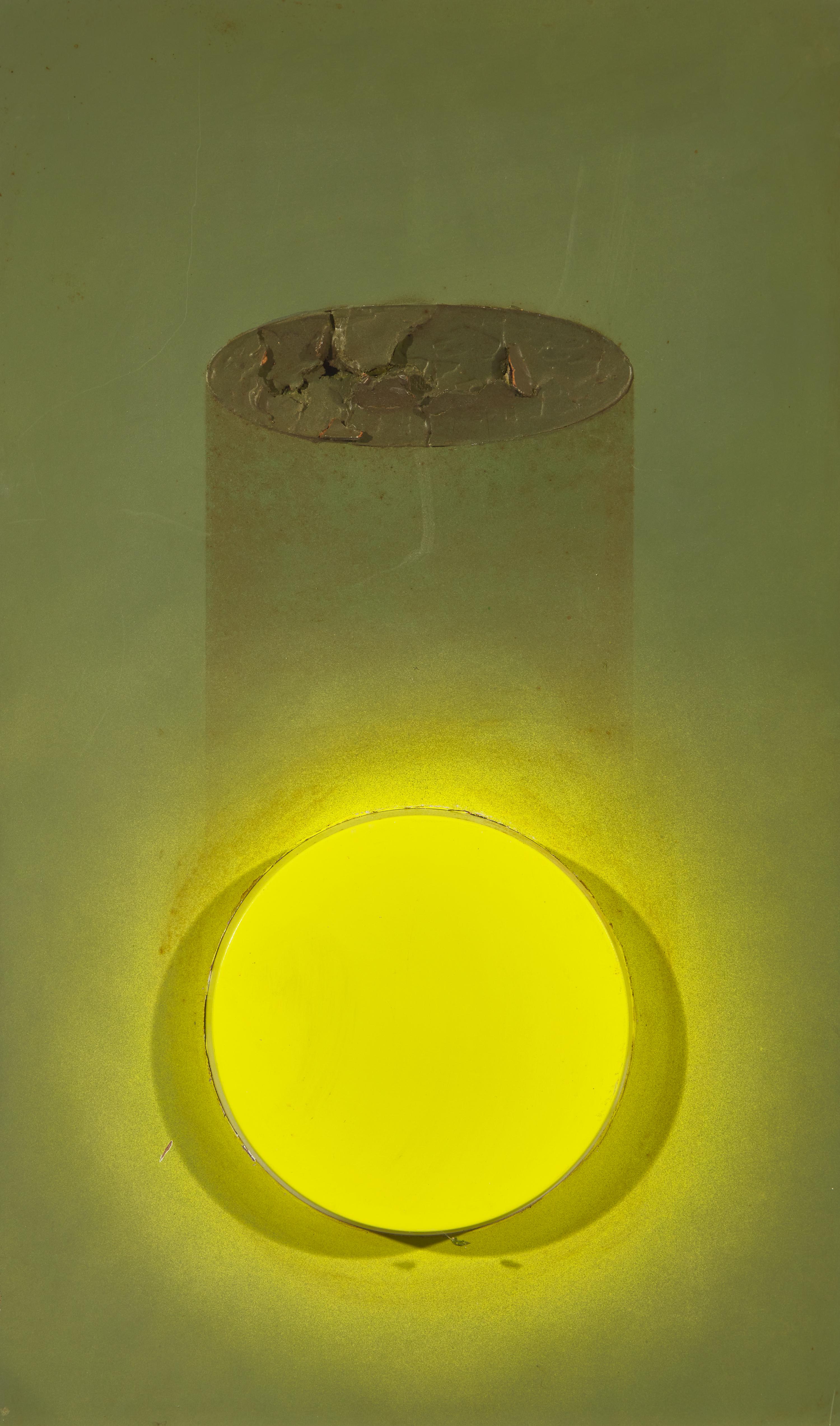 Green Abstract with Sculptural Elements, 1977