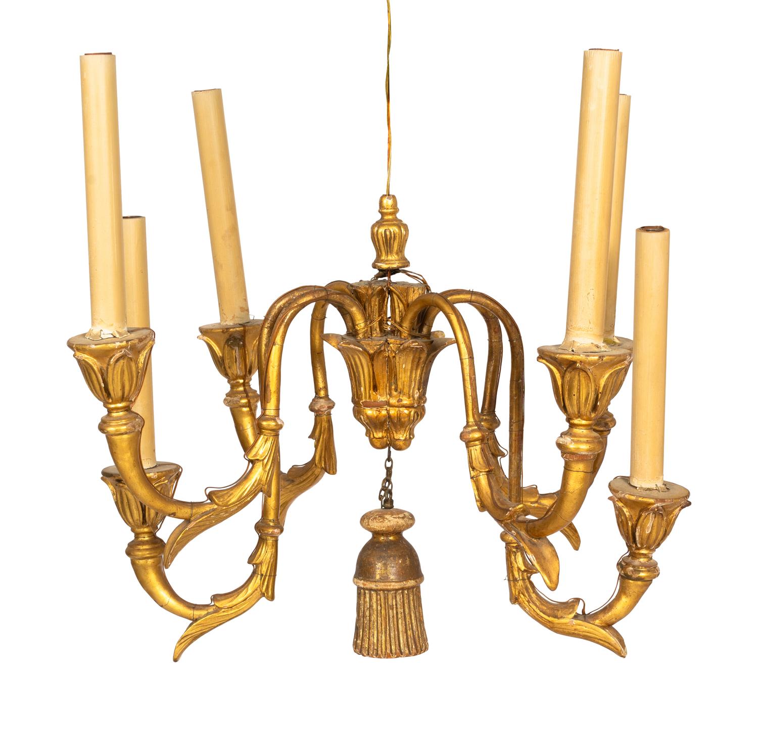 An Italian Giltwood Chandelier